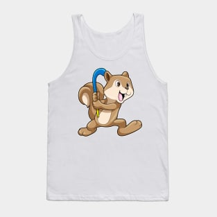 Squirrel at Field hockey with Hockey stick Tank Top